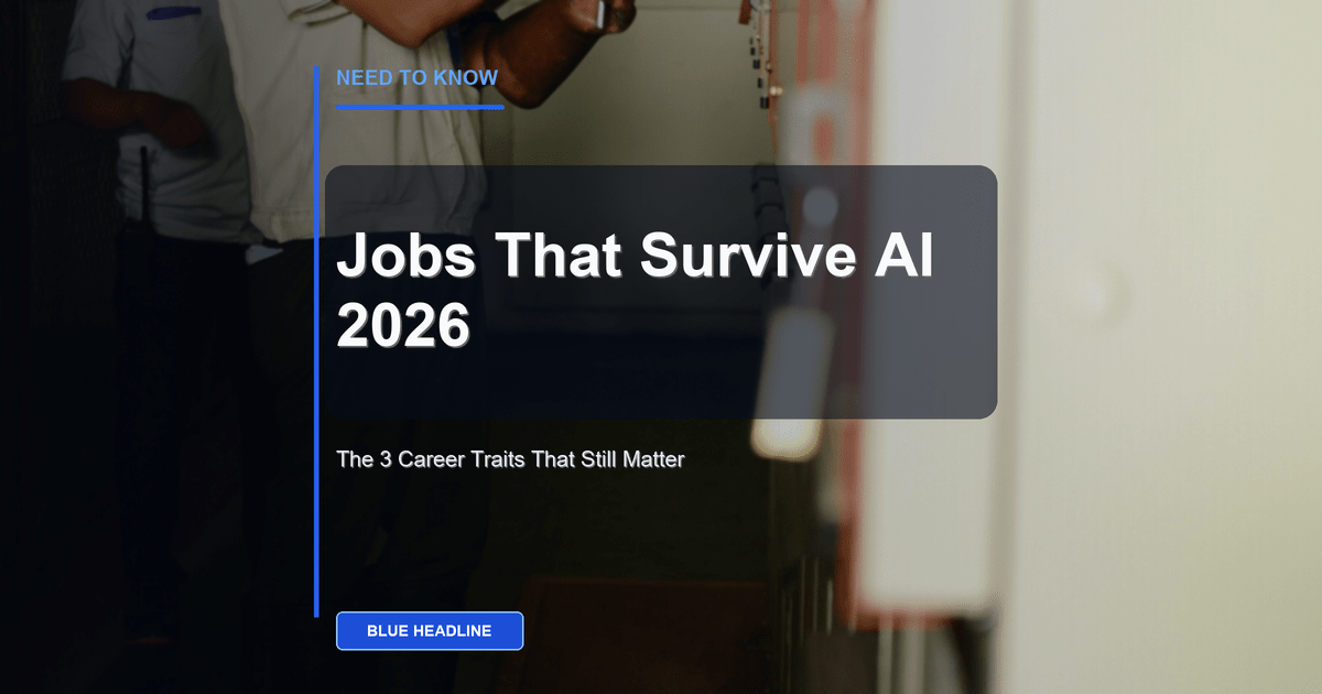 What Jobs Will Survive AI? The 3 Career Traits That Still Matter in 2026