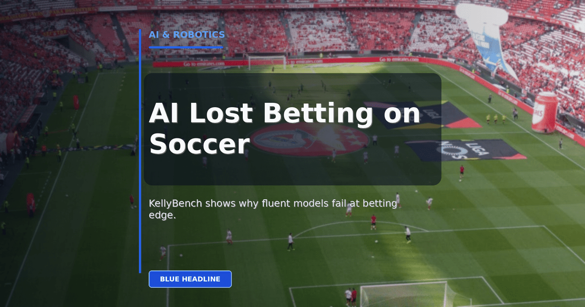 Every AI Model Lost Money Betting on Soccer — The KellyBench Study Explained