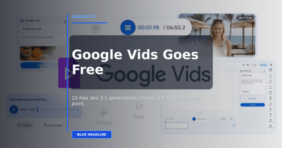 Google Vids Just Made AI Video Free Enough to Scare the Rest of the Market