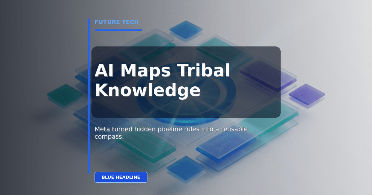 Meta Used 50+ AI Agents to Turn Tribal Knowledge Into a Searchable Map Meta Used 50+ AI Agents to Turn Tribal Knowledge Into a Searchable Map