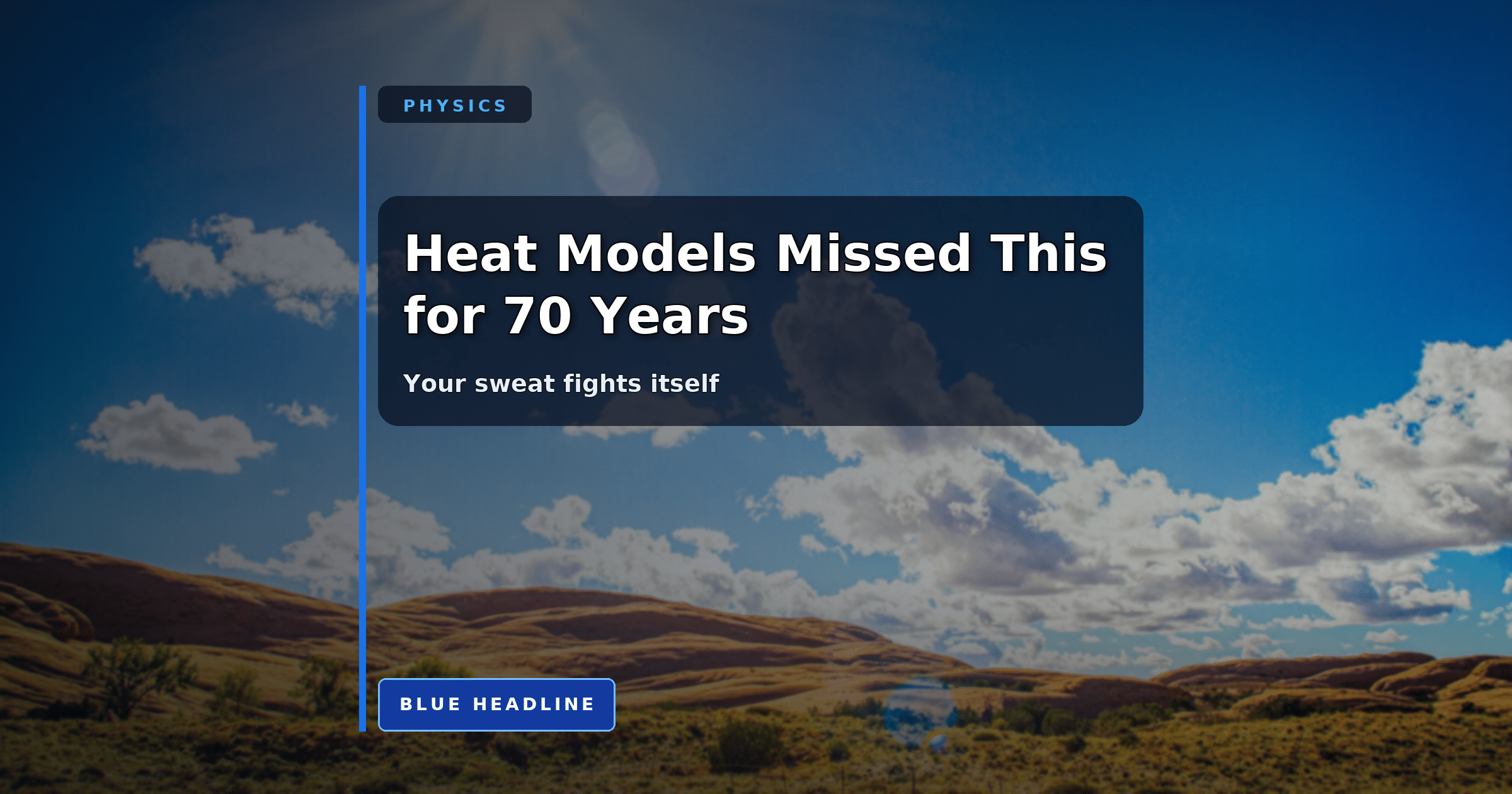 Heat Models Missed This for 70 Years: Your Sweat Fights Itself